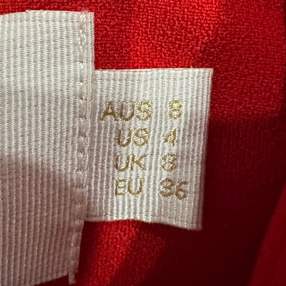 Misha Red Button-up Trench Coat - Picture 4 of 5